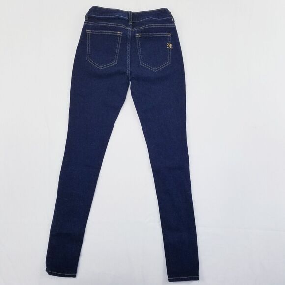 Miss Me Mid Rise Super Skinny Wms Jeans Size 25 Blue Dark Denim Simple FLAW - Picture 4 of 13